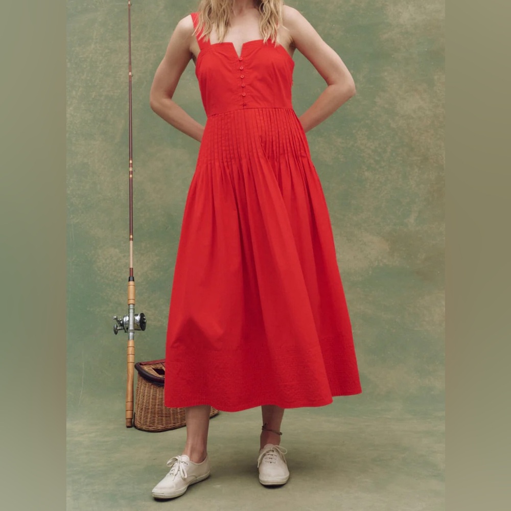 Day Break Dress by The Great in Hot Red, size 1